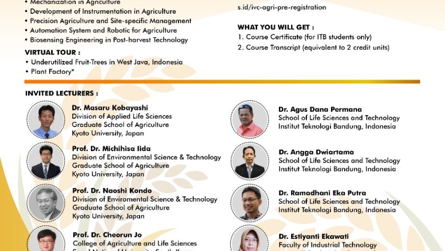 International Virtual Course in Agriculture at SITH-ITB Indonesia