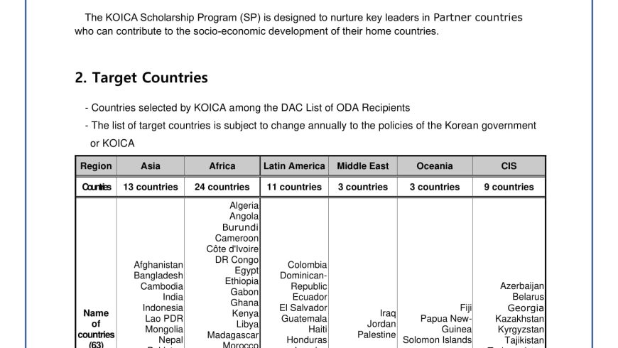 [Ajou University] 2021 KOICA Scholarship Program for Civil Society Leadership