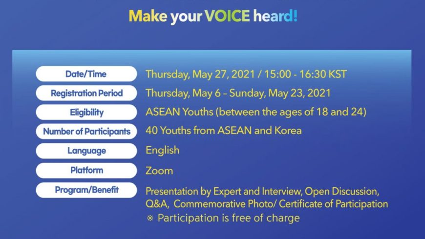 Invitation to The Voice of ASEAN-Korean Youths