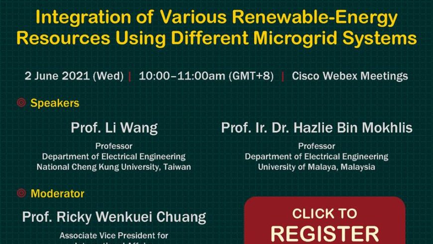 SATU JRS Webinar on Integration of Various Renewable-Energy Resources Using Different Microgrid Systems