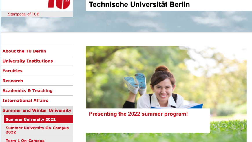 The program for TU Berlin Summer University Online 2022 is here!