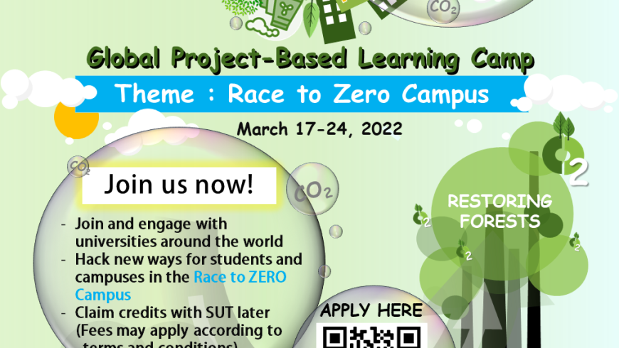 INVITATION TO PARTICIPATE IN VIRTUAL CAMP > gPBL@SUT 2022 : RACE TO ZERO CAMPUS