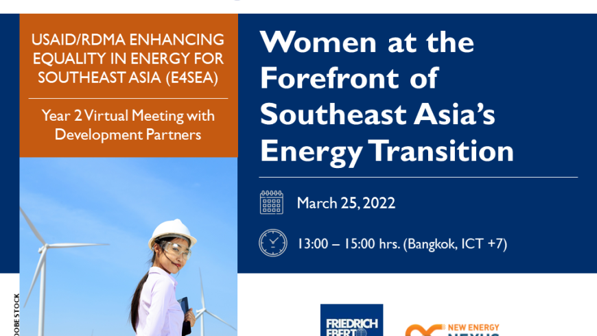 Register Today: Women at the Forefront of SE Asia’s Energy Transition