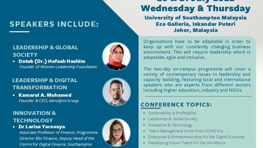 INVITATION TO PARTICIPATE IN GLOBAL LEADERSHIP CONFERENCE (GLC) 2022