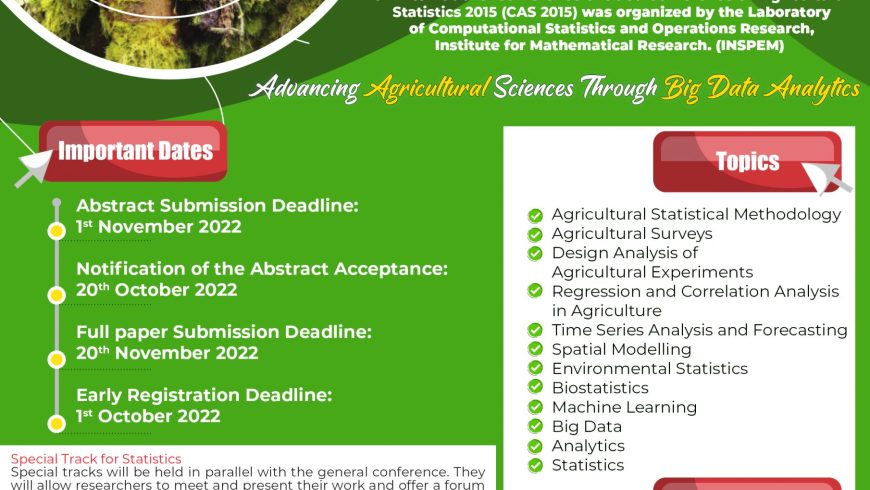International Conference on Agricultural Statistics and Analytics (iCASA 2022)