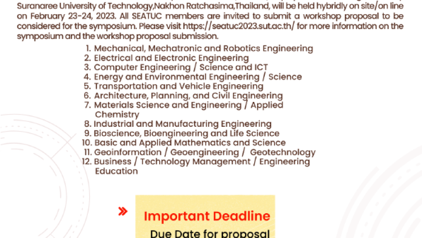 Call for Papers and Workshop Proposals for SEATUC2023