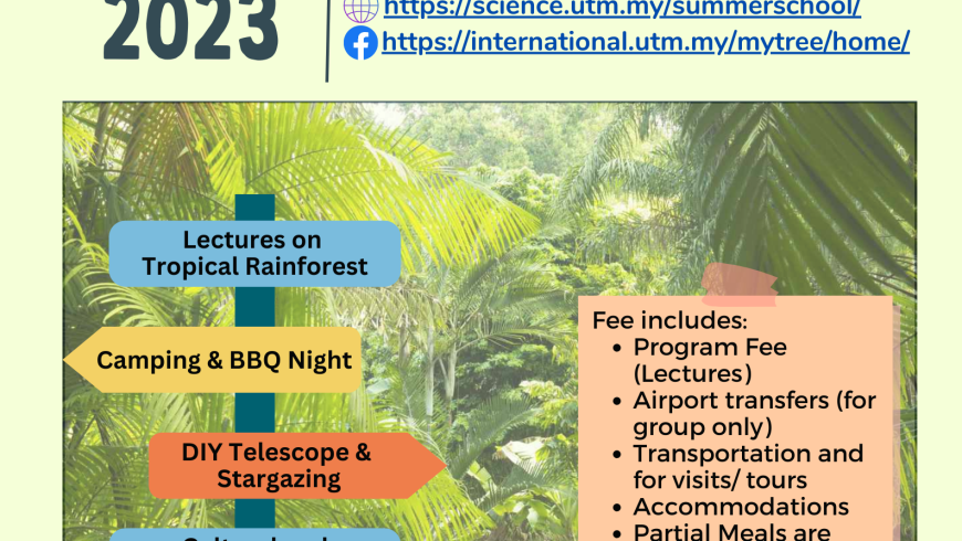 UTM TROPICAL RAINFOREST SUMMER SCHOOL 2023