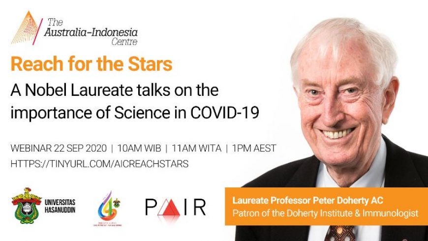 22 September – Reach for the Stars: A Nobel Laureate talks on the importance of Science in COVID-19
