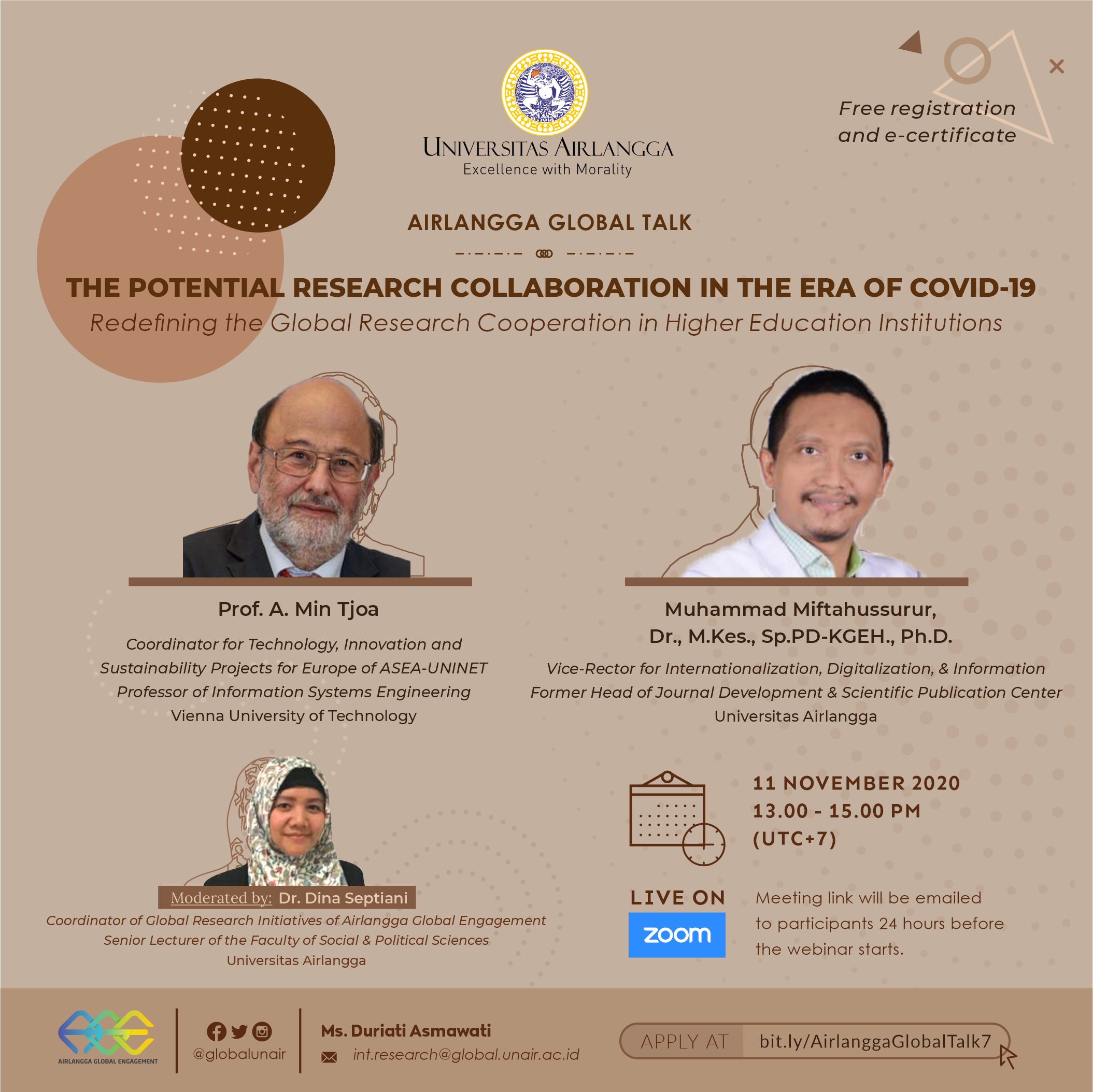 [Webinar] The Potential Research Collaboration in the Era of Covid-19: Redefining the Global Research Cooperation in Higher Education Institutions