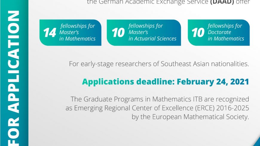 Open for Applications – The Graduate Programs in Mathematics ITB