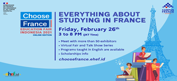 Choose France – ASEAN ONLINE EDUCATION FAIR- 26 Feb 3.00-8.00 pm