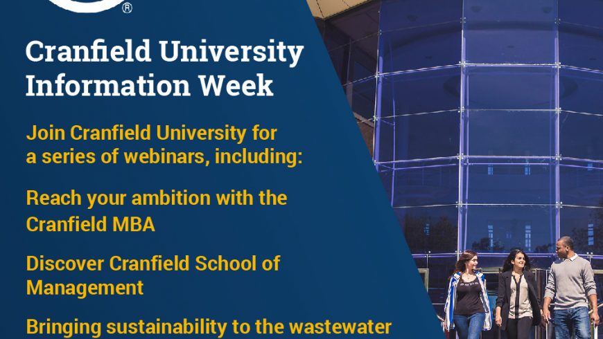 WEBINAR INVITE: MBA, BUSINESS AND ENGINEERING & SUSTAINIBILITY BY CRANFIELD UNIVERSITY – 6th to 9th April 2021