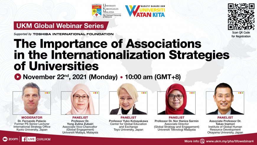 Invitation to UKM Global Webinar Series: The Importance of Associations in the Internationalization Strategies of Universities