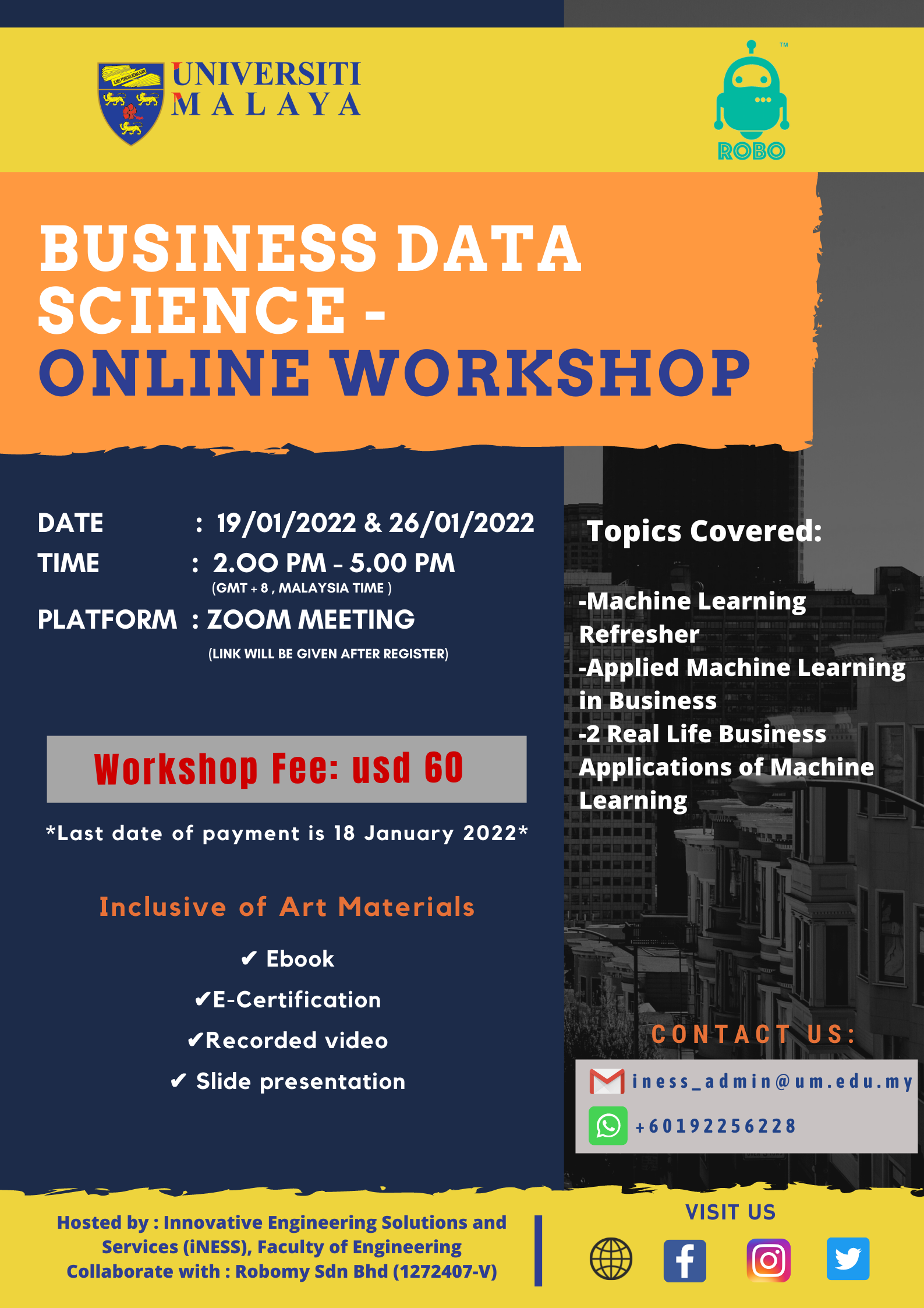Invitation to 2-Days Business Data Science Online Workshop by Universiti Malaya
