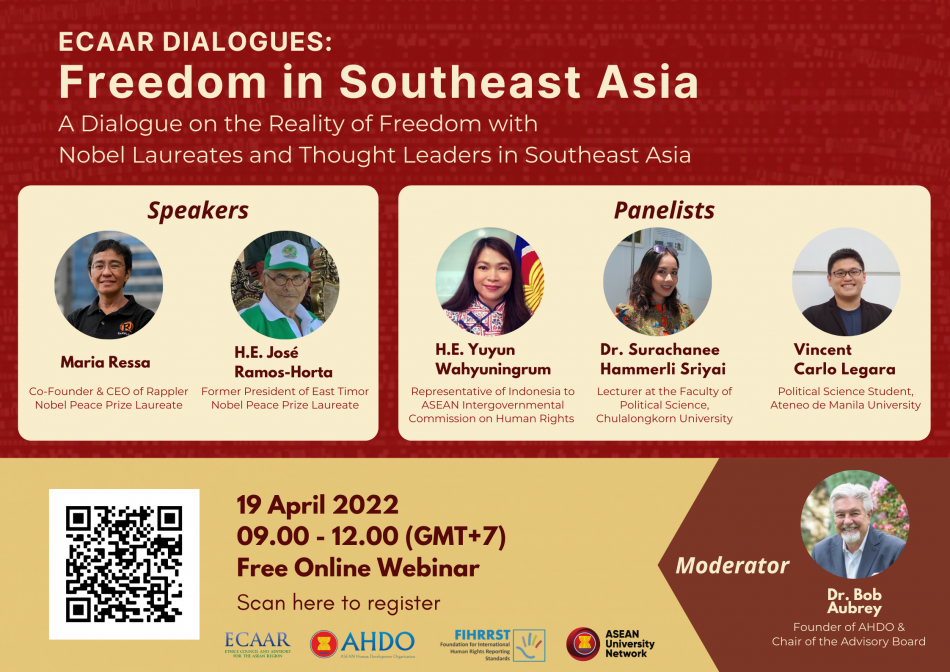 “Freedom in Southeast Asia: A Dialogue on the Reality of Freedom with Nobel Laureates and Thought Leaders in Southeast Asia” Webinar