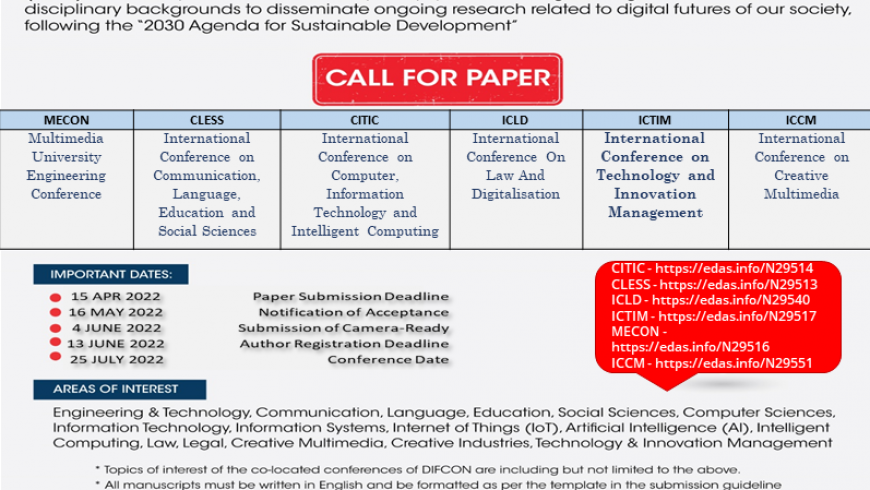 Call for Papers and Invitation to Participate in the  Digital Futures International Congress (DIFCON 2022), 25– 27 July 2022.