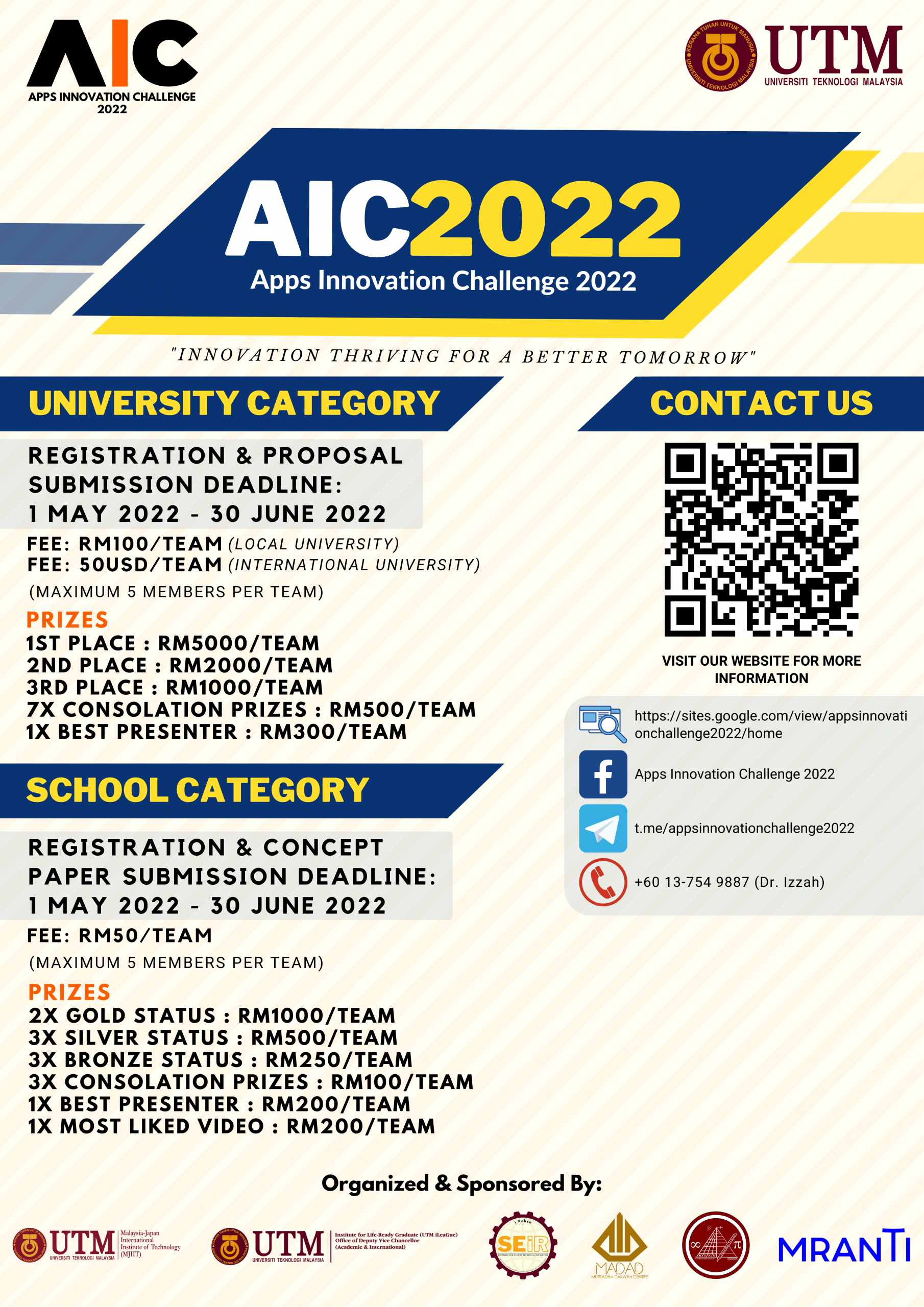 C ALL FOR STUDENTS’ PARTICIPATION > APPS INNOVATION CHALLENGE 2022 (AIC2022)