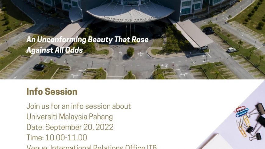 Info session from Universiti Malaysia Pahang Malaysia