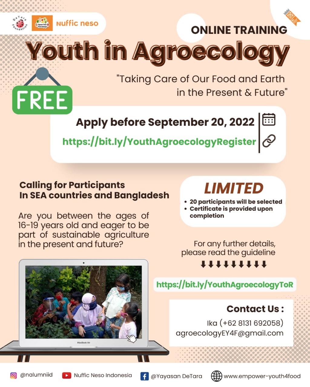 Youth in Agroecology Event Invitation