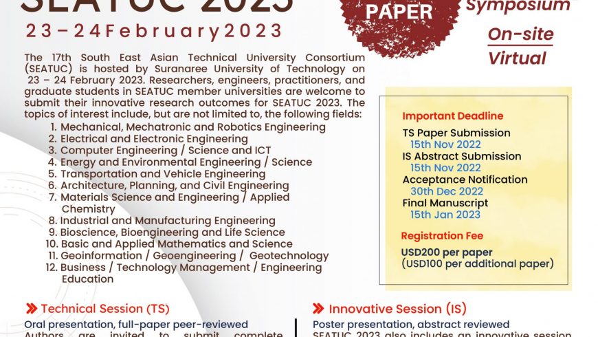 Call for Papers for SEATUC 2023