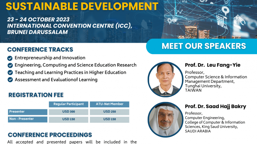 INTERNATIONAL CONFERENCE ON INNOVATION AND ENTREPRENEURSHIP IN COMPUTING, ENGINEERING AND SCIENCE EDUCATION 2023 (ATU-Net InvENT 2023)