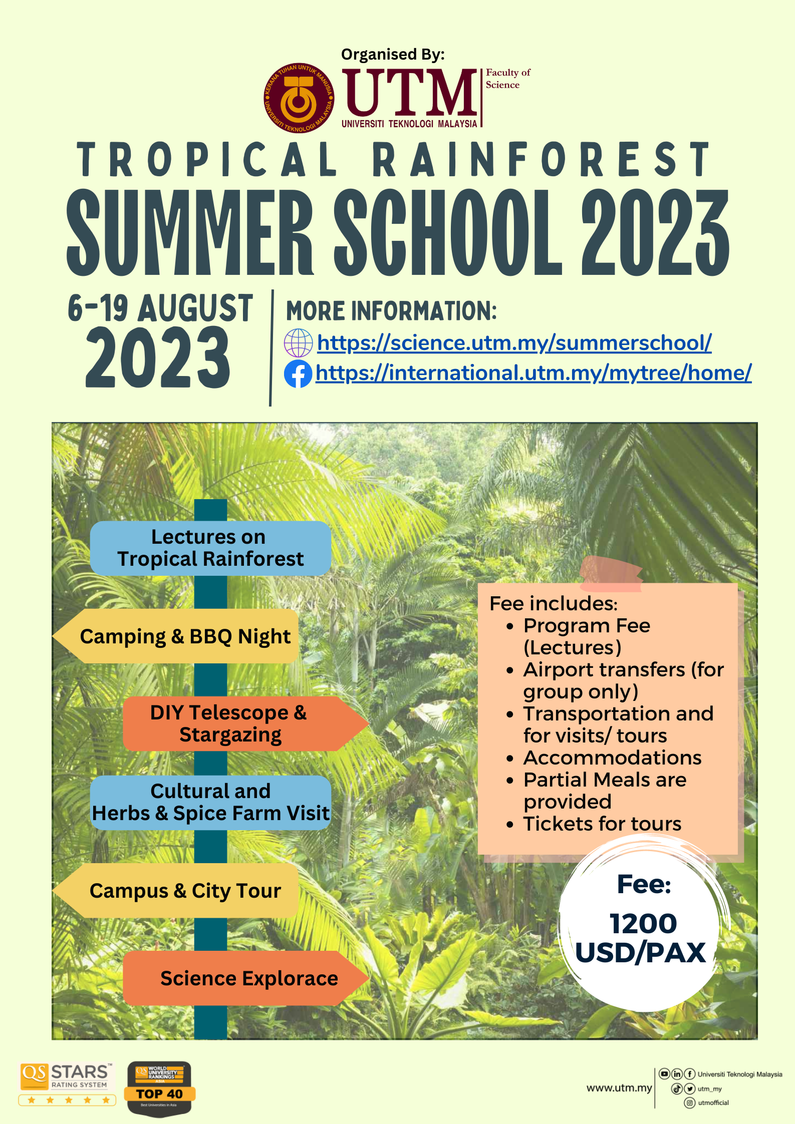UTM TROPICAL RAINFOREST SUMMER SCHOOL 2023