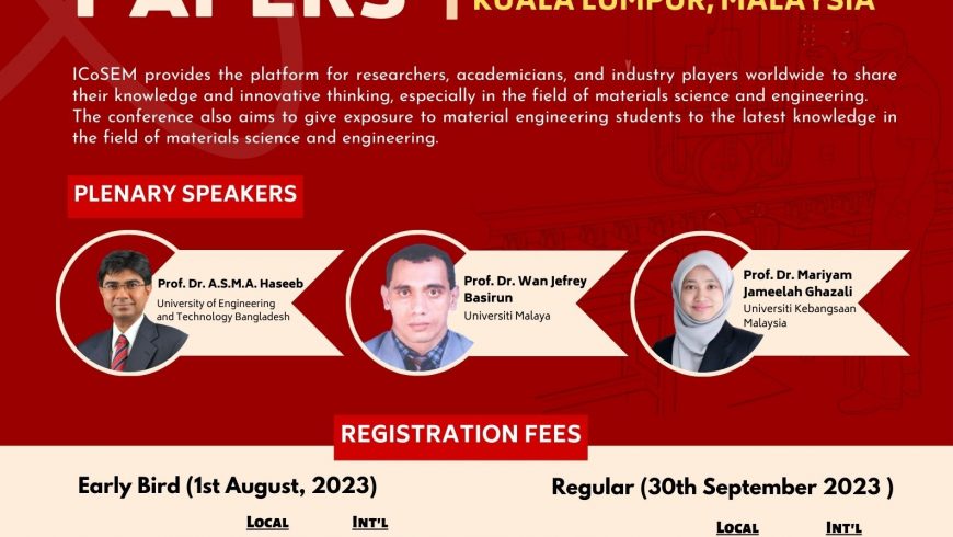 Call for Abstract:5th International Conference on the Science and Engineering of Materials 2023