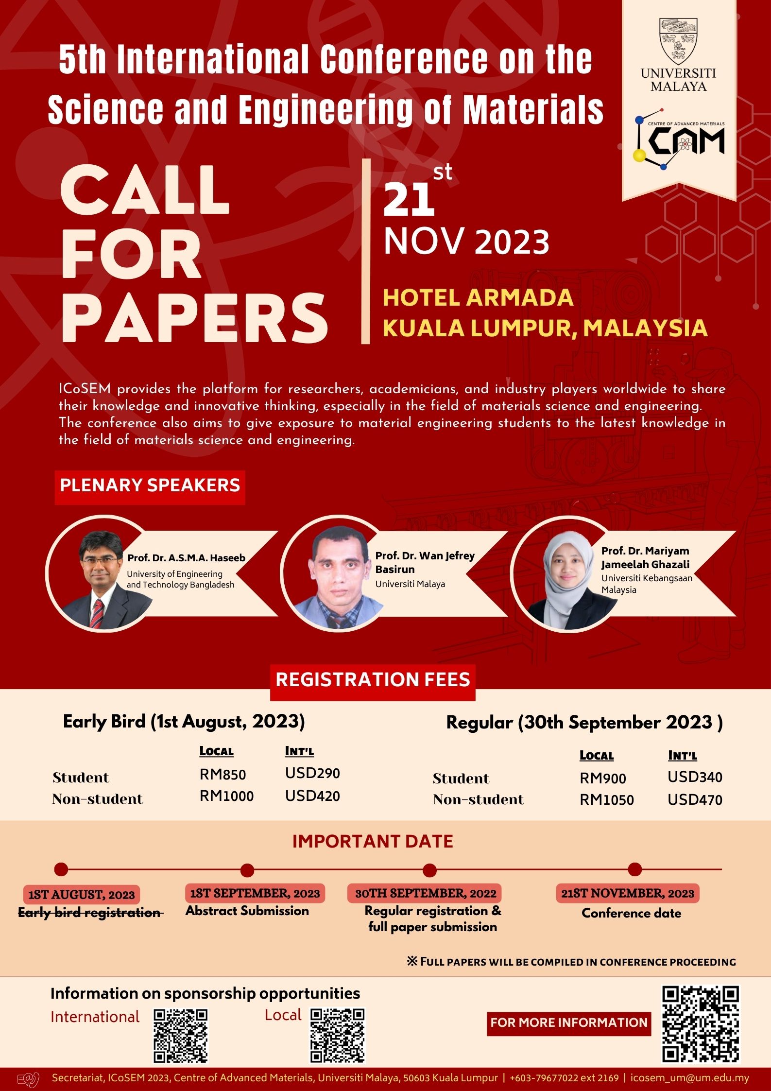 Call for Abstract:5th International Conference on the Science and Engineering of Materials 2023