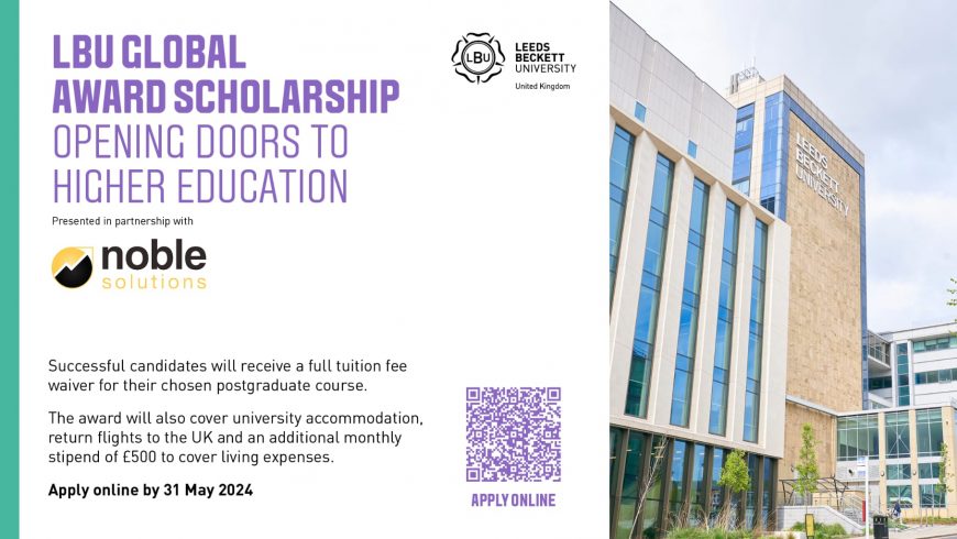 Leeds Beckett University Global Award Scholarship 2024
